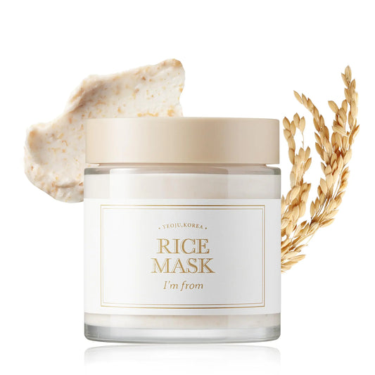 Im from Rice Mask 3.88 Oz Gentle Exfoliating Wash Off Facial Mask for Dull Rough Skin Pore Clearing Remove Dead Skin Cells Uneven Skin Tone Smooth Skin Moiustirinzg Radiant